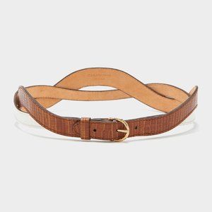 Ulla Johnson Wave Belt Brown/White Size M/L
